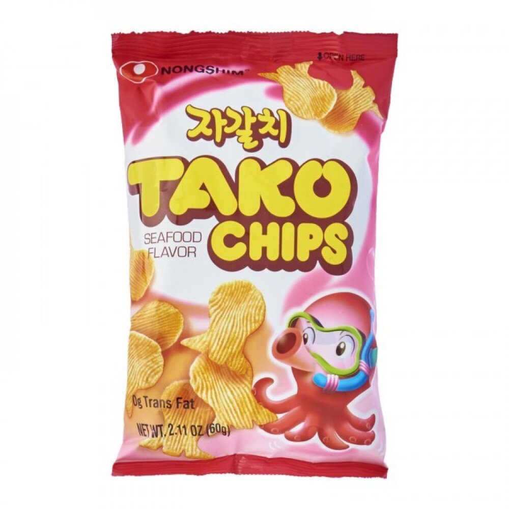 Корейские чипсы Тако со вкусом осьминога, Nongshim
