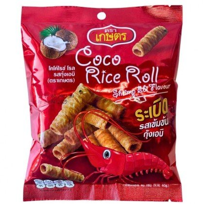 Кокосовые роллы из рисовой муки со вкусом креветки