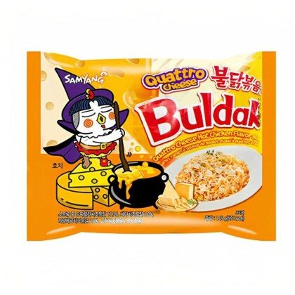 Корейская острая лапша четыре сыра Buldak Quattro