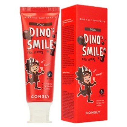 Детская гелевая зубная паста DINO's SMILE c ксилитом и вкусом колы