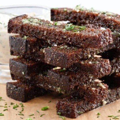 Гренки из бородинского хлеба