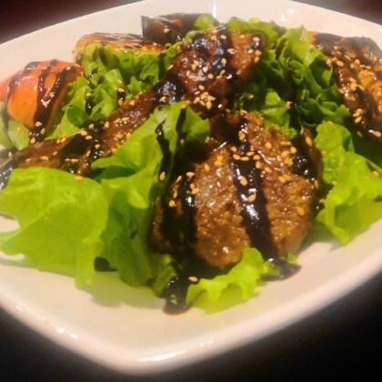 Теплый салат с говядиной