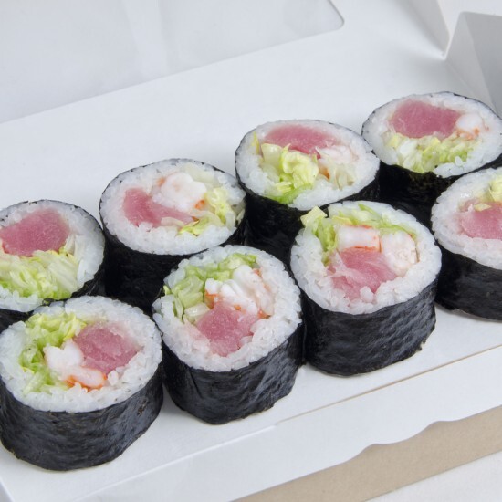 Ролл с креветкой и тунцом