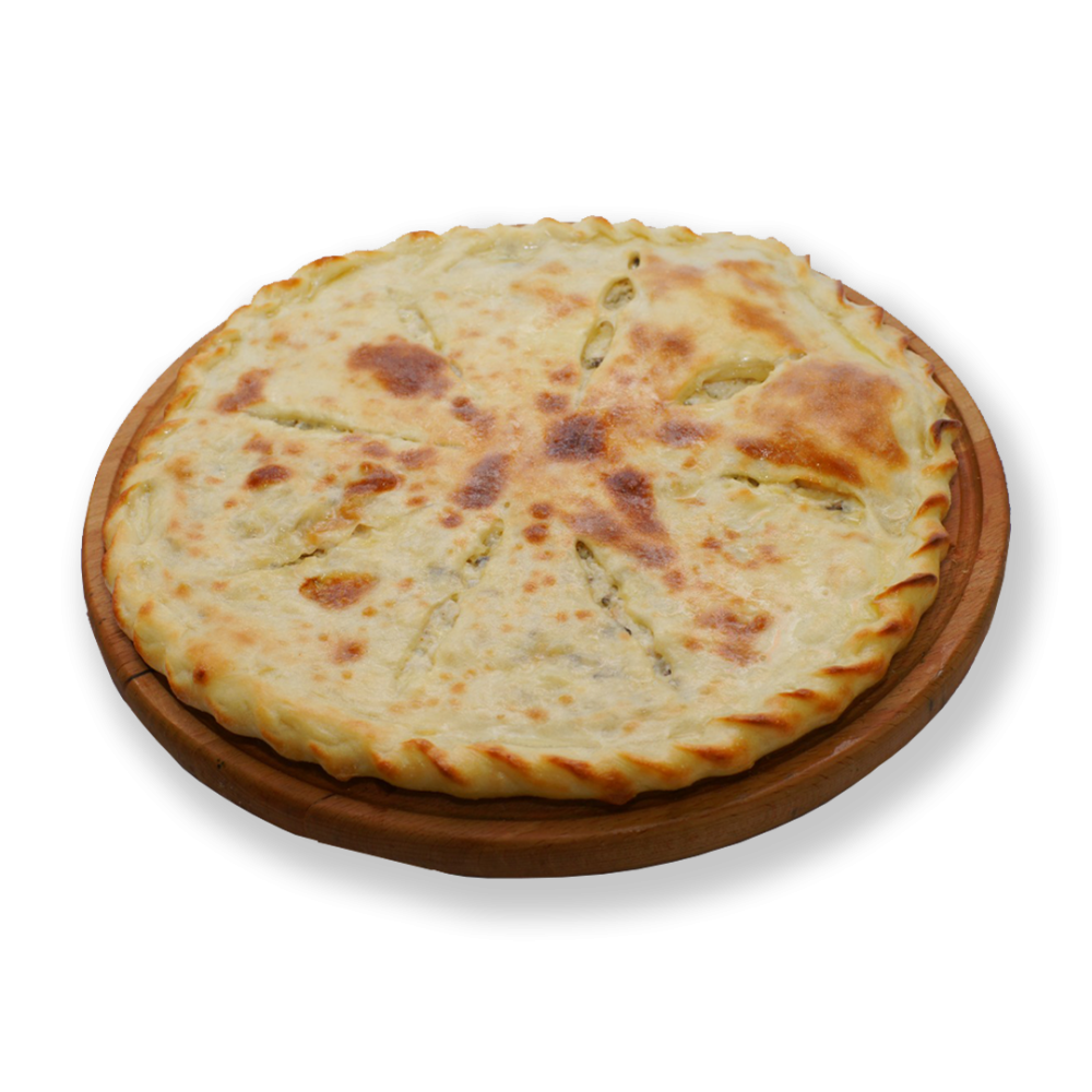 Пирог сырный с ветчиной и зеленью
