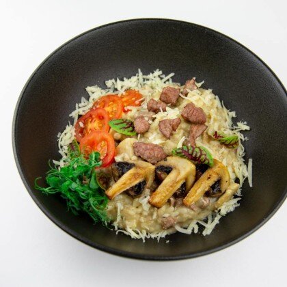 Ризотто с телятиной и белыми грибами