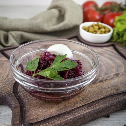 Свекла с яйцом и растительным маслом