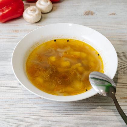 Постный суп картофельный фасолью