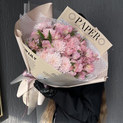 Розовый букет " для моей девочки"