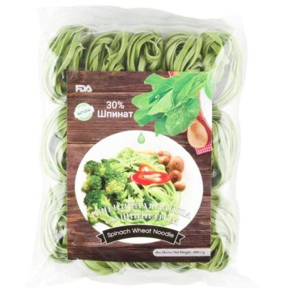 Вьетнамская пшеничная лапша со шпинатом