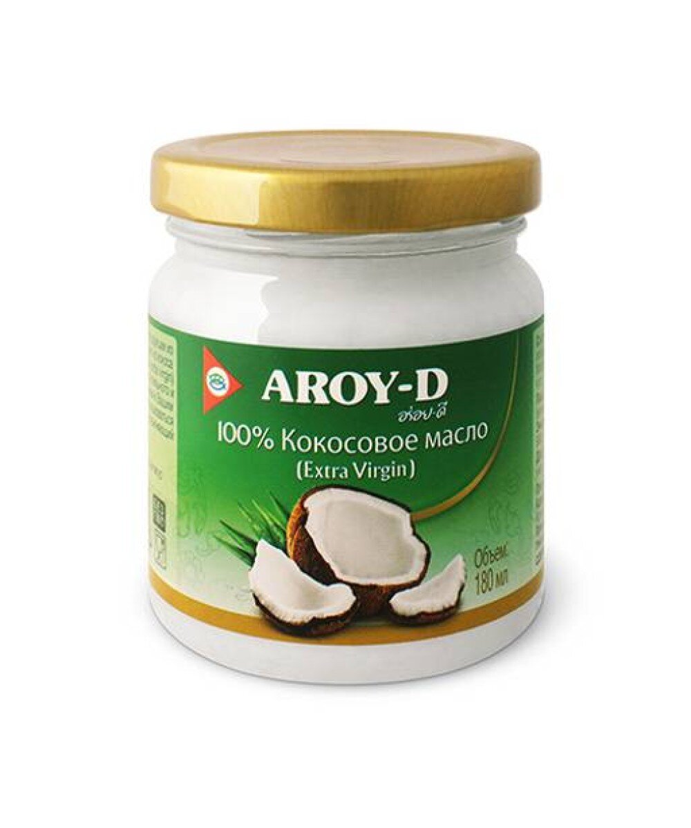 Кокосовое масло 100% extra virgin AROY-D, 180мл
