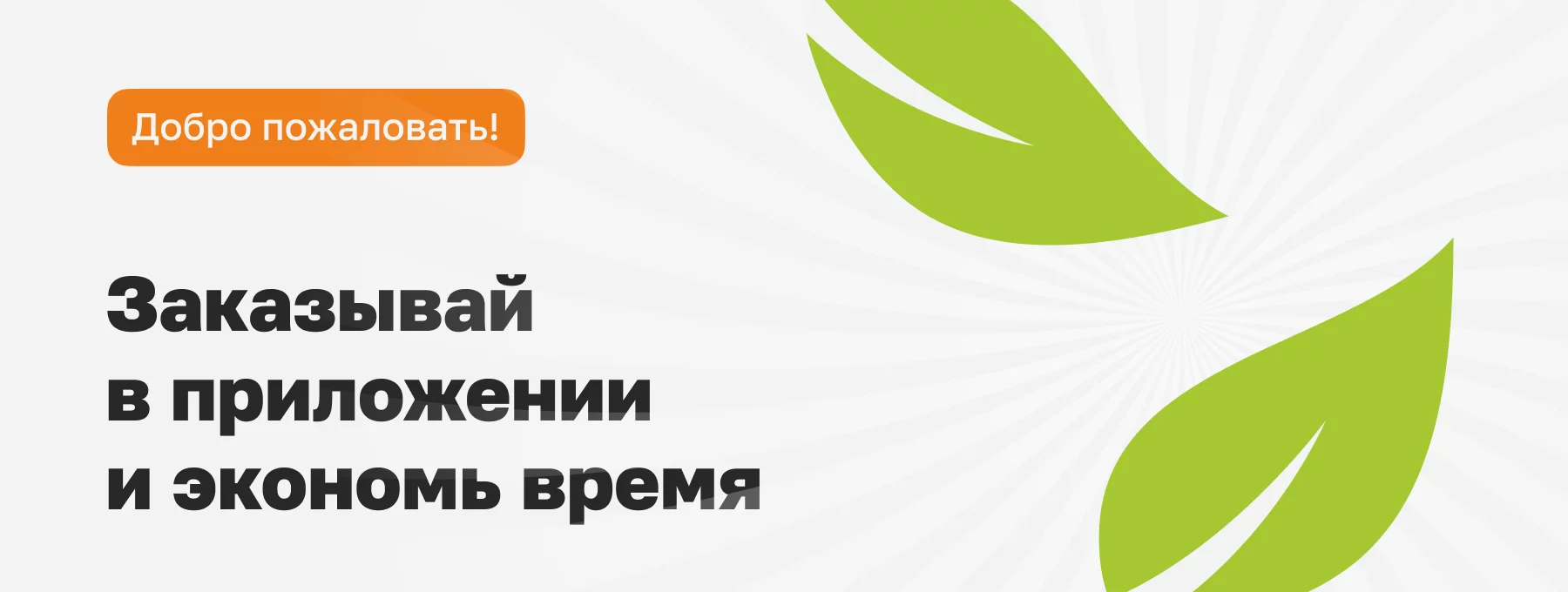 Заказывай в приложении и экономь время 