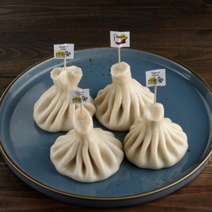 Хинкали с сыром, зеленью и яйцом 1 шт