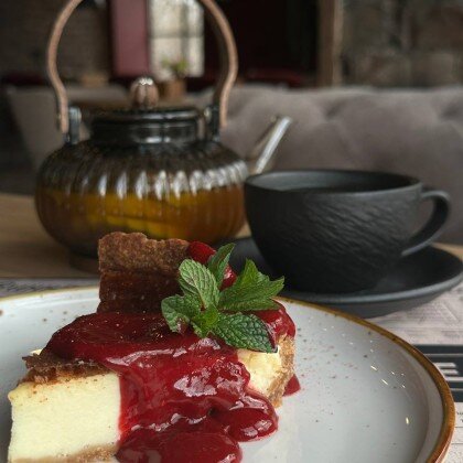 Чизкейк с ягодным смузи