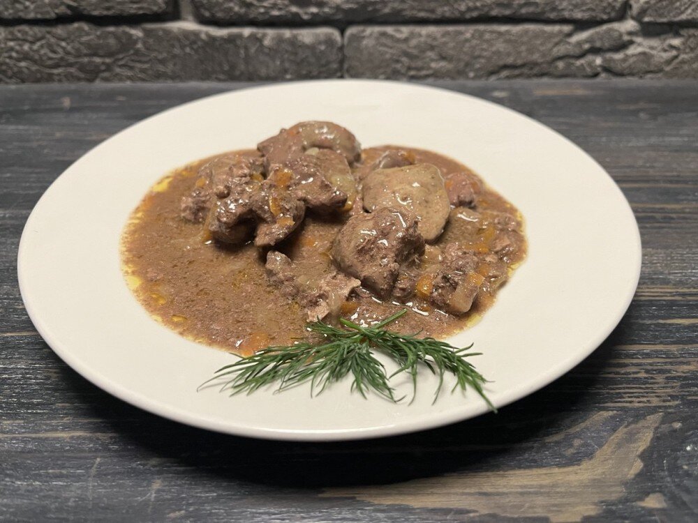 Печень куриная в соусе