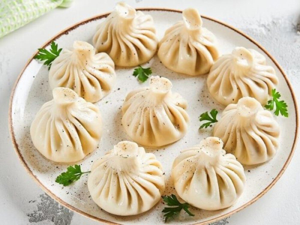Хинкали со свининой и говядиной