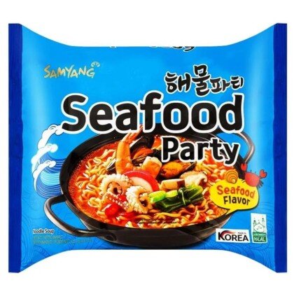 Корейская лапша с морепродуктами Seafood Party