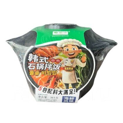 Рис саморазогревающийся LeiQia пибимпаб с Морепродуктами и овощами