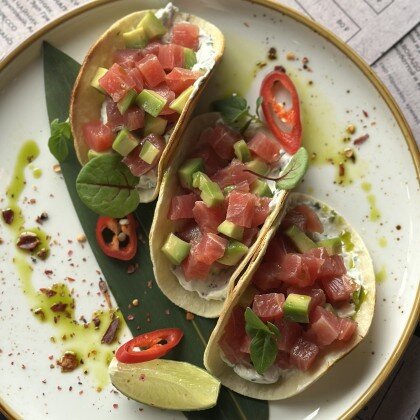 Тако с тартаром из тунца