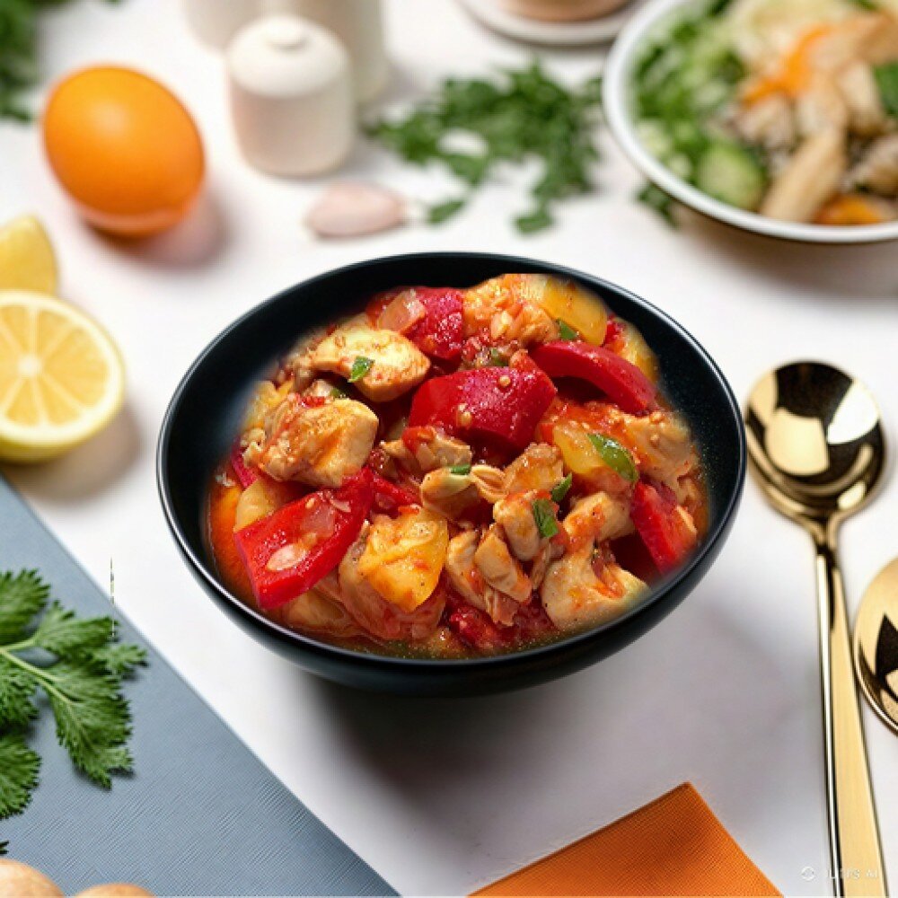 Курица с овощами