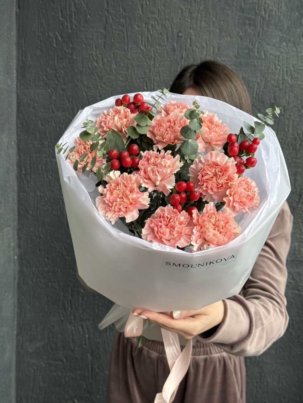 Букет из диантусов " Моей особенной"