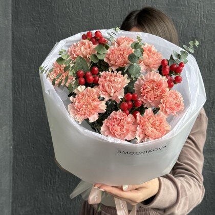 Букет из диантусов " Моей особенной"
