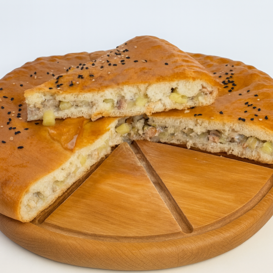Пирог с горбушей и картошкой