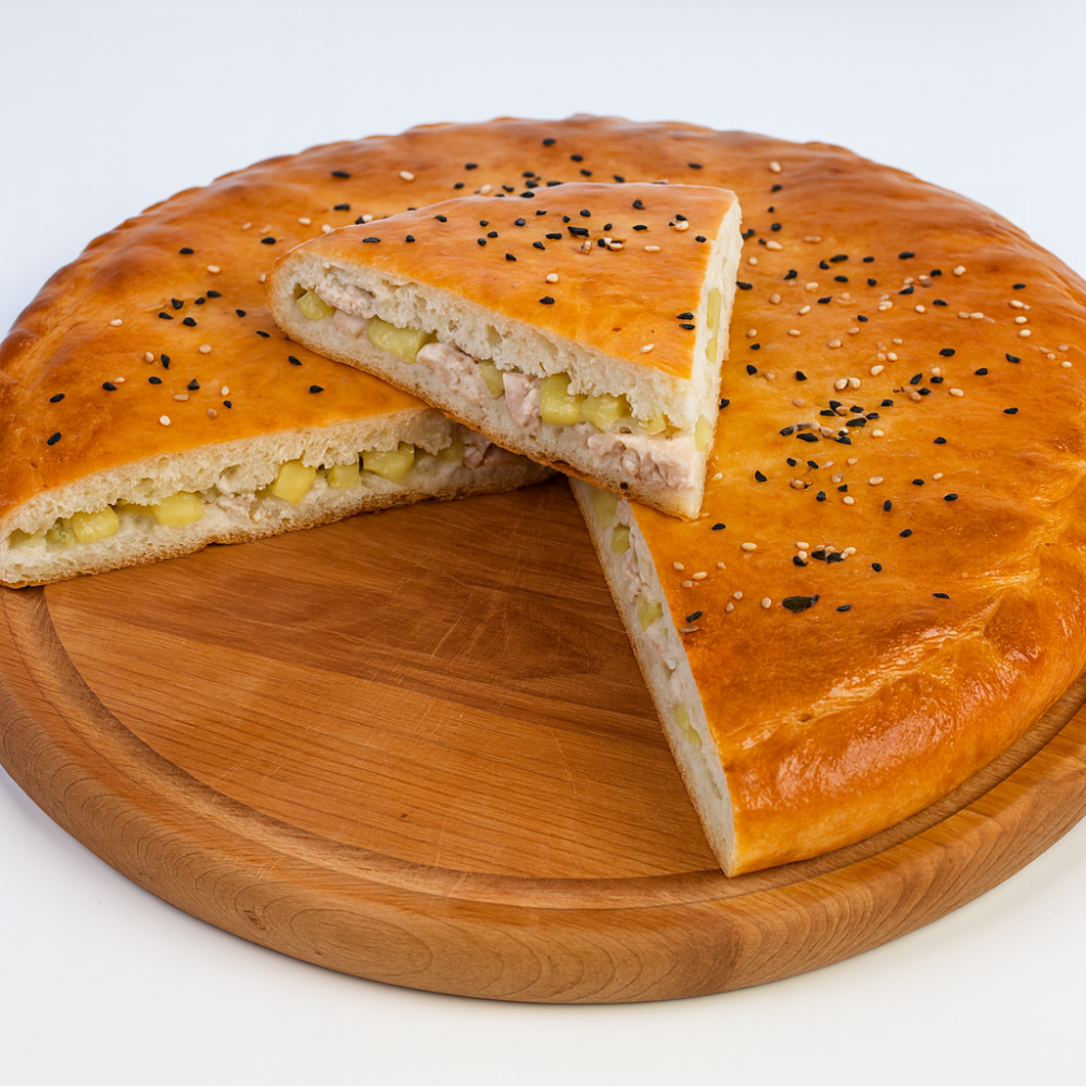 Пирог с картофелем и курицей