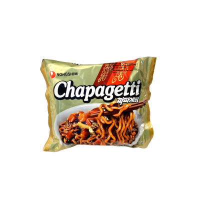 Корейская лапша Chapagetti с темным соусом из обжаренных черных бобов Чадян