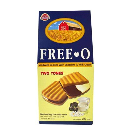 Тайское печенье-сэндвич с шоколадным и молочным кремом Free-O