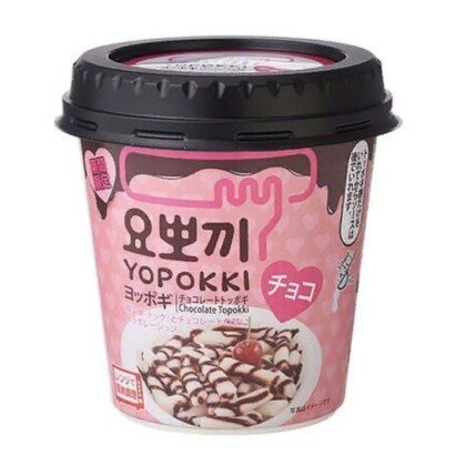 Токпокки (корейские рисовые клецки) с шоколадным соусом