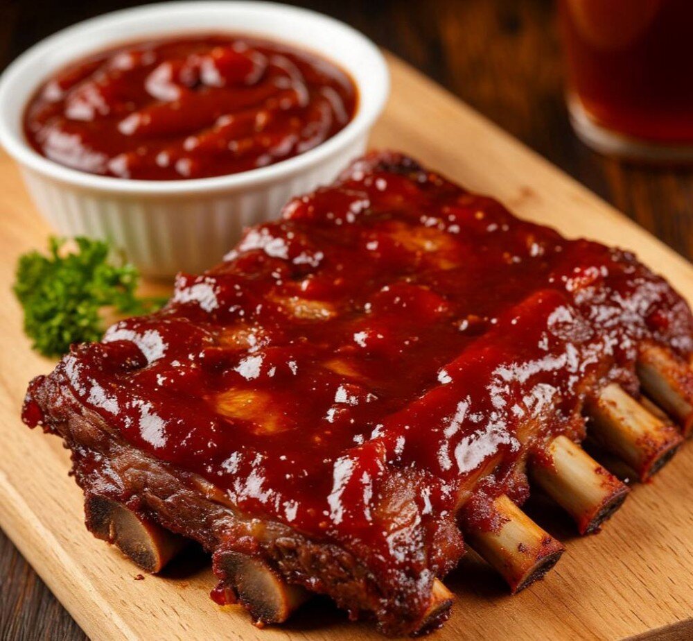 Свиные ребрышки в соусе BBQ