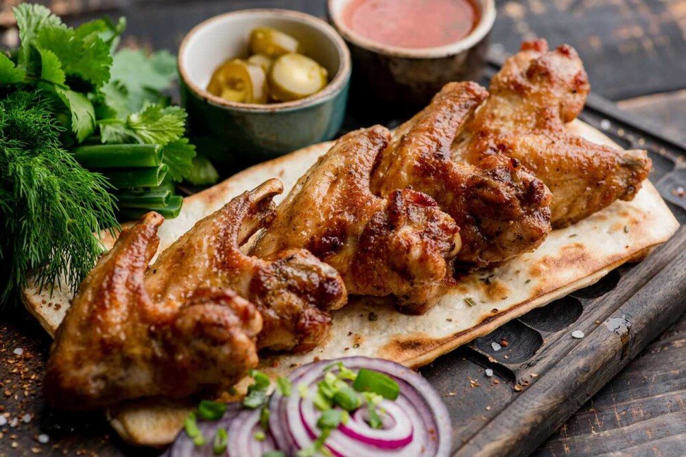 Шашлык из куриный крыльев