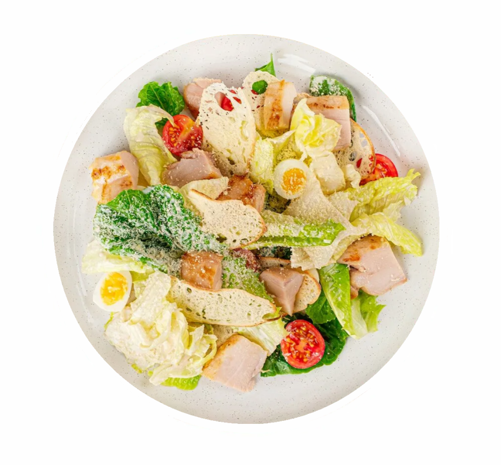 Салат Цезарь с курицей