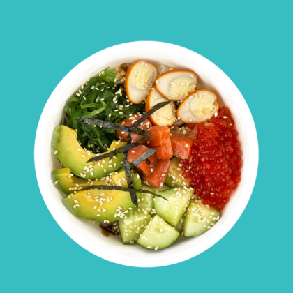 Поке с копченым лососем