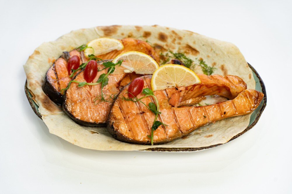 Семга на мангале