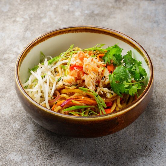 Вок удон с крабом