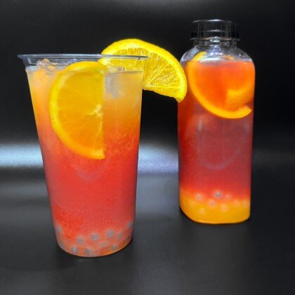 Бабл-ти «Апельсин-гранат»