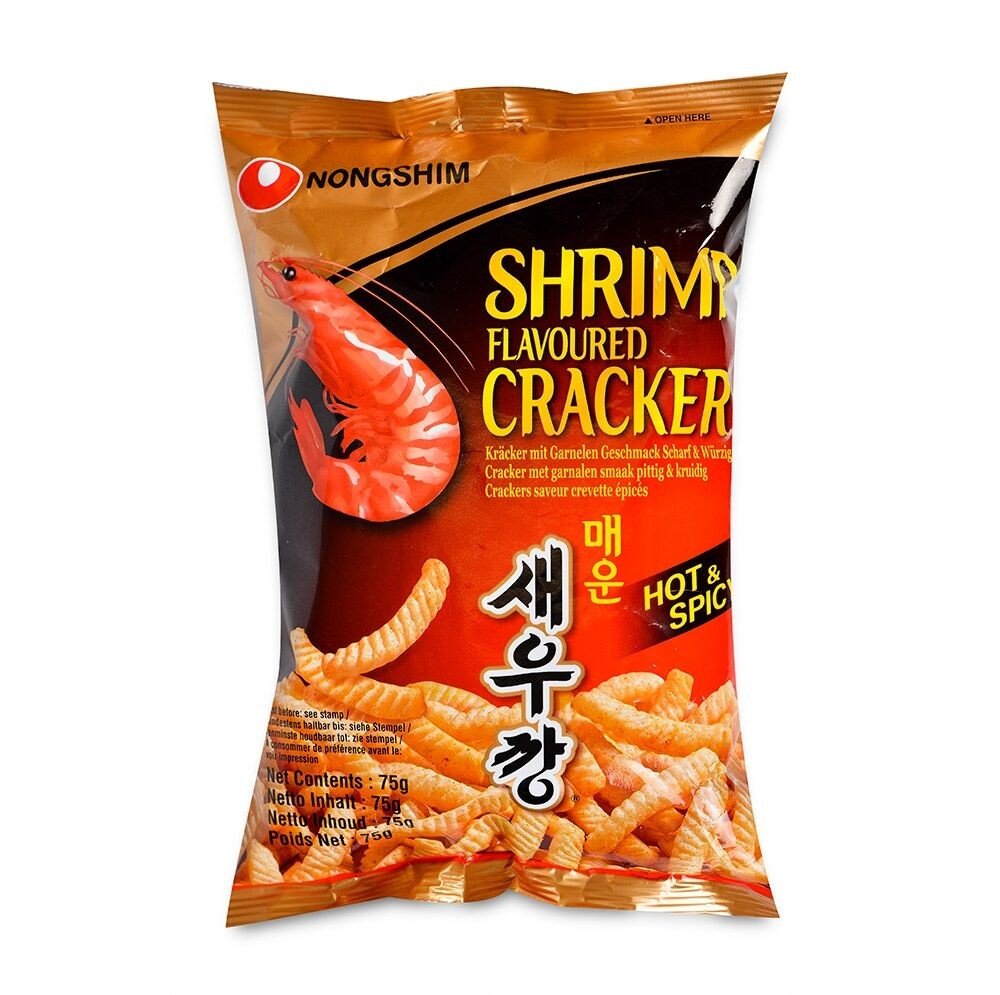 Корейские чипсы со вкусом креветки острые, Nongshim