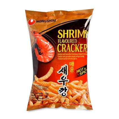 Корейские чипсы со вкусом креветки острые, Nongshim