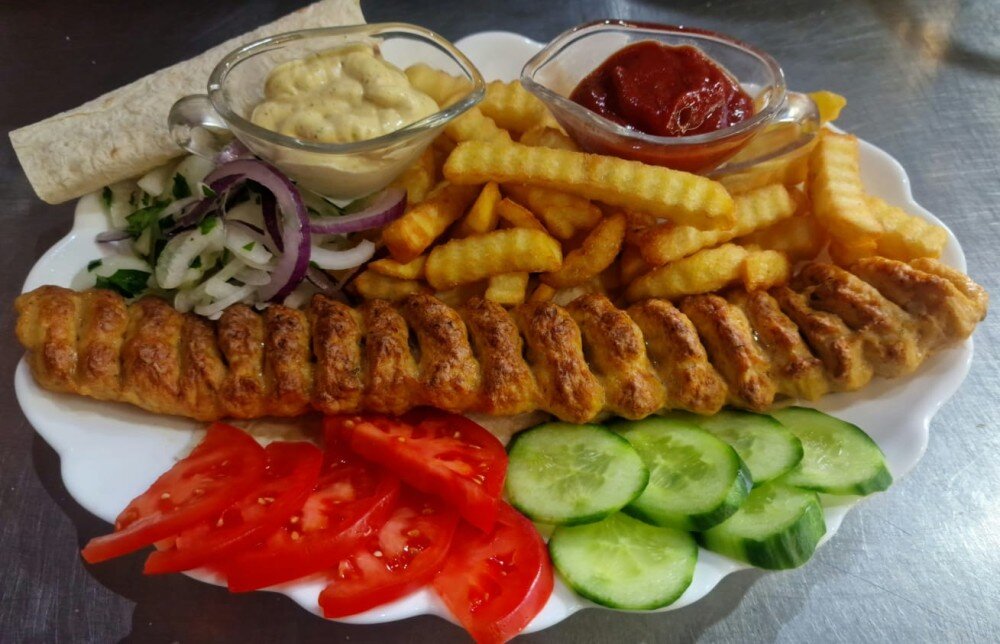 Люля кебаб курица с фри