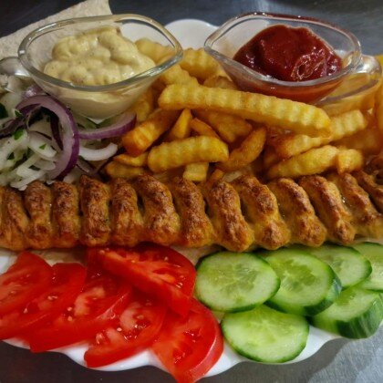 Люля кебаб курица с фри