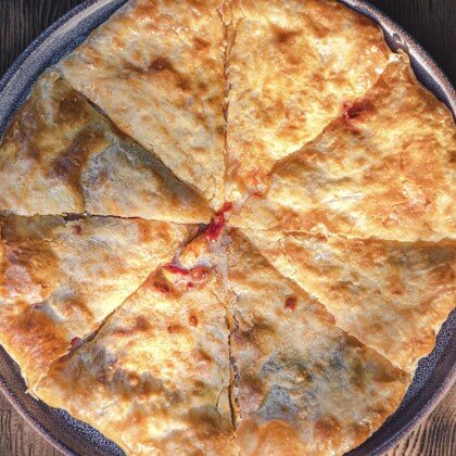 Хачапури месхури с печеным перцем