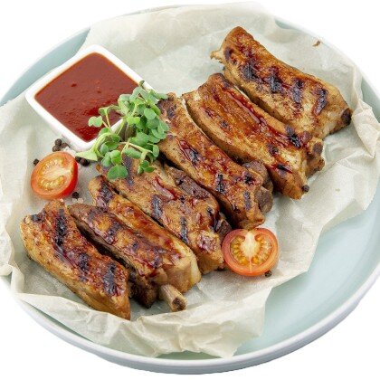 Свиные ребра с соусом BBQ