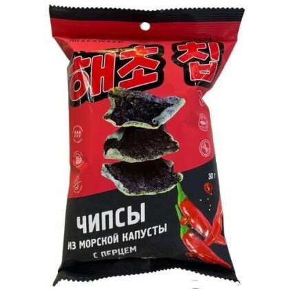 Чипсы из морской капусты с перцем