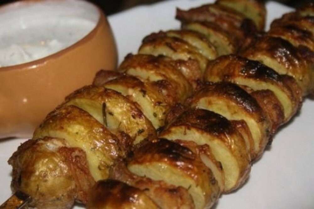 Молодой картофель с курдюком