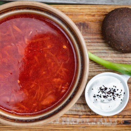 Борщ с белой фасолью