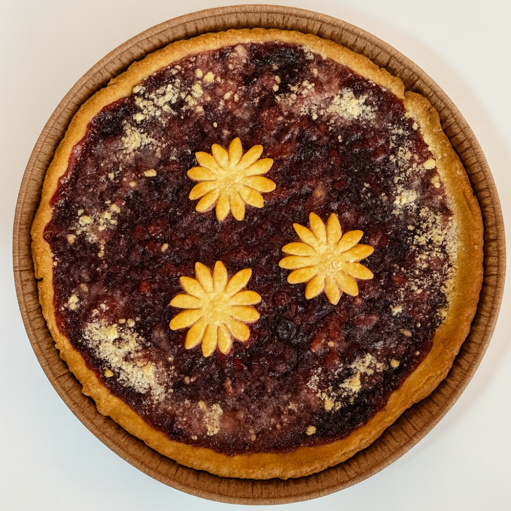 Песочный пирог с брусникой