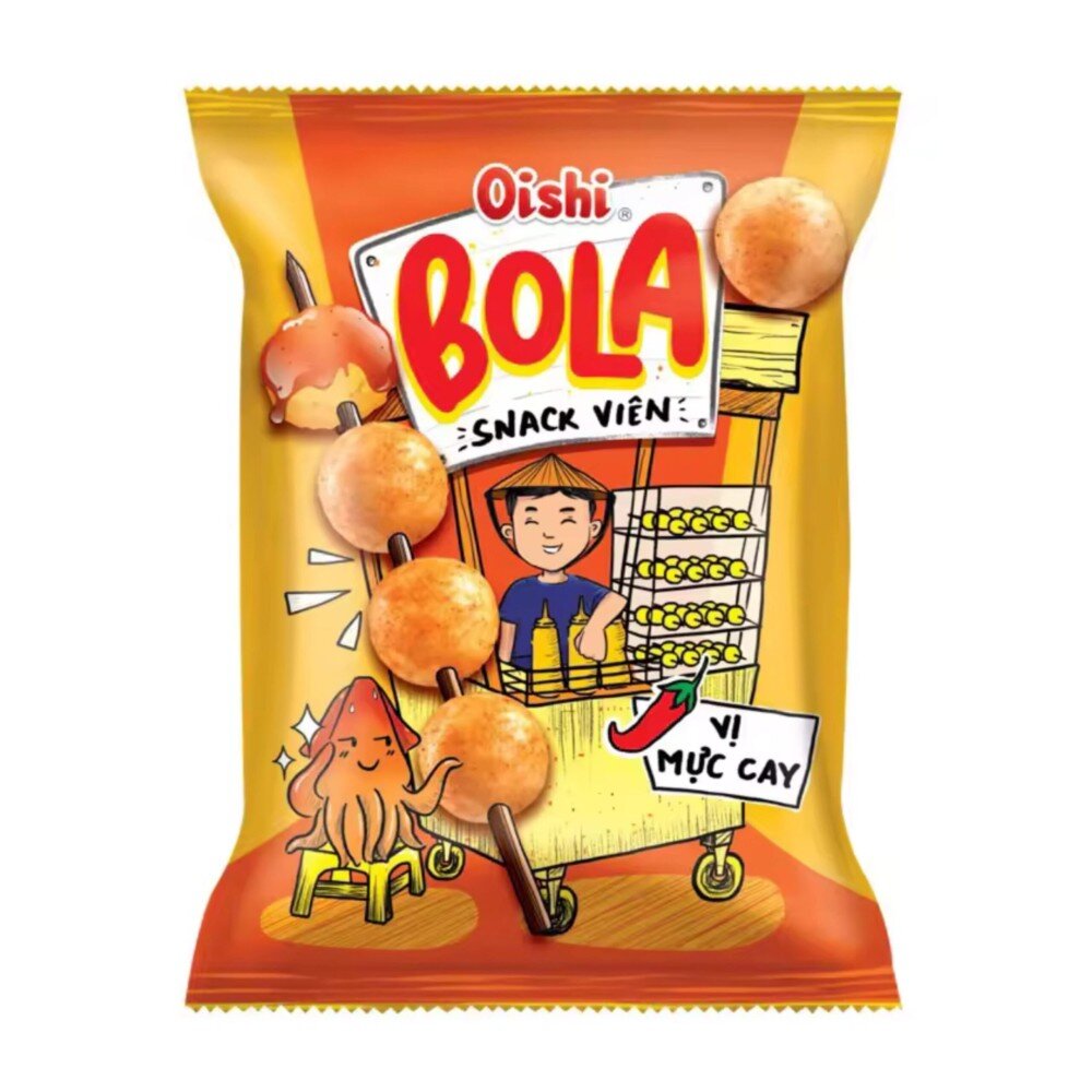 Чипсы-шарики со вкусом пряного кальмара Bola