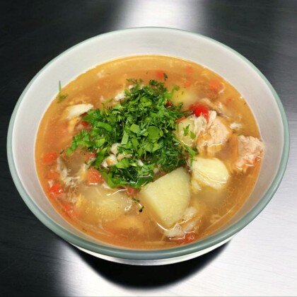 Уха из лосося и судака