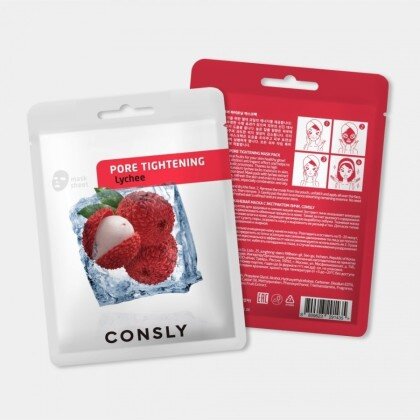 Тканевая маска сужающая поры с экстрактом личи Lychee Pore-Tightening Mask Pack